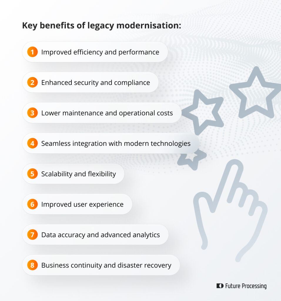 Legacy system modernisation: challenges and common approaches Key benefits of legacy modernisation